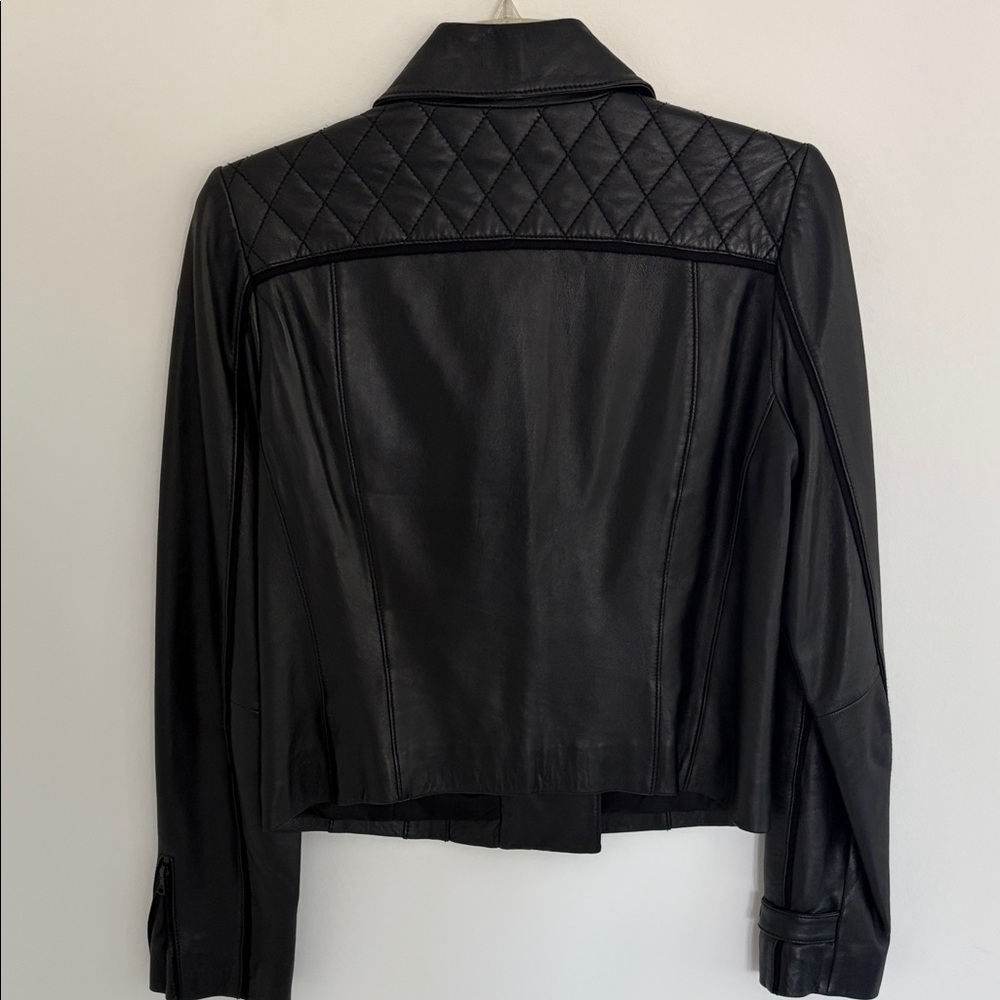 Miss Wu Women's Black Leather Jacket - Picture 7 of 9